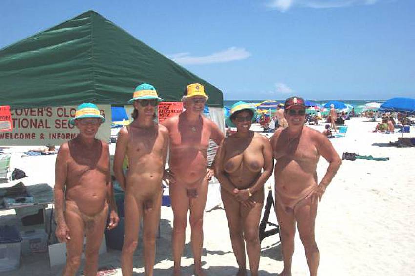 Nudist group pool photos from a private family naturist resort