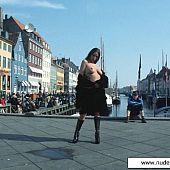 Pleasing angel Lisa flashing around the city.